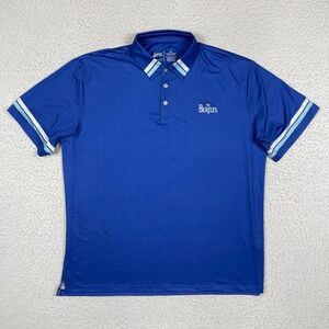 Section 119 The Beatles Polo Shirt Mens XXL Blue Striped Trim Music Performance
